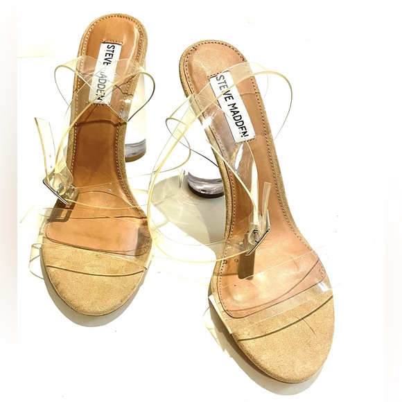 Steve Madden clear lucite strappy heels. Size 7.5. NWOT. Never worn. - Picture 3 of 8